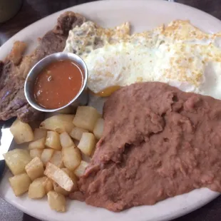 Steak and eggs