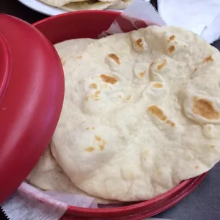 Homemade tortillas.