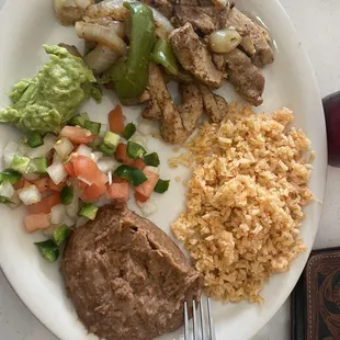 Chicken fajita plate