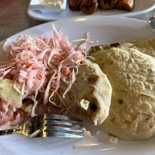 Pupusas - sorry I couldn't help but take a bite first!