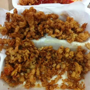 Clam strips.......nasty!!