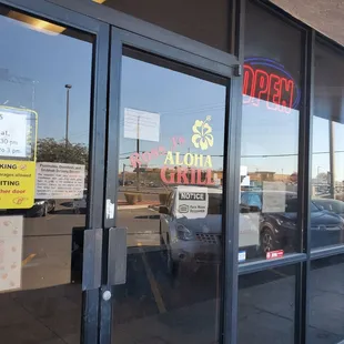 the front of the restaurant