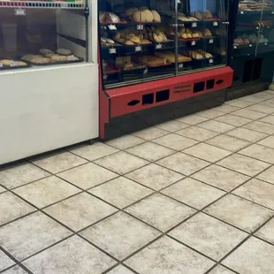 a display of baked goods