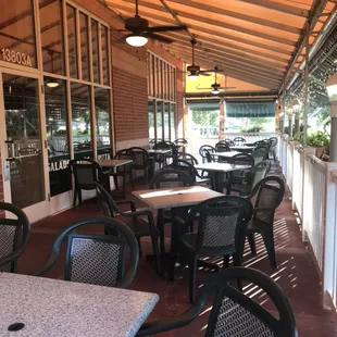 Outdoor patio seating