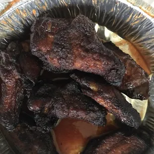 Burnt mild wings