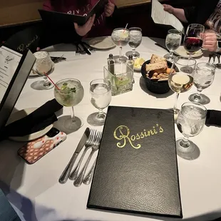 A delicious variety of bread to enjoy and a full menu