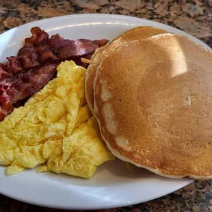 Pancakes and eggs