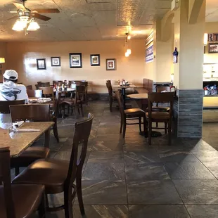 the dining area of the restaurant