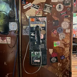 an old pay phone