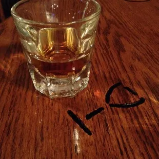 Whiskey at the cowboy bar