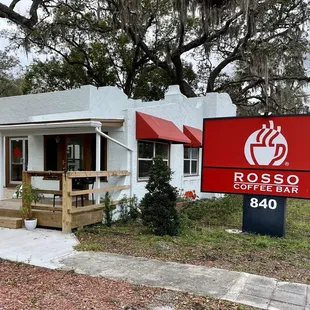 the front of the building