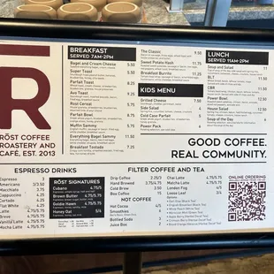 Menu food &amp; drinks!!