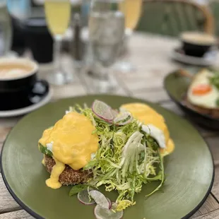 Out of this world crab cake Benedict