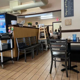 the interior of the restaurant