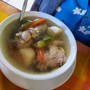 Pollo caldo, Chicken soup.