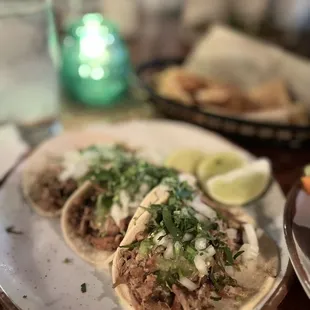 two tacos on a plate