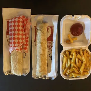fries and ketchup