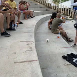 2nd row on the left face the stage