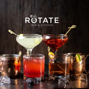 a variety of cocktails