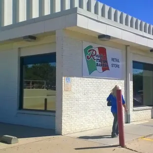 a woman standing outside