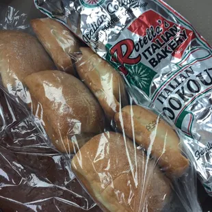 Wheat berry loaf, ciabatta buns, Italian cookout loaf.