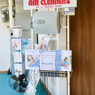 We sell Aprilaire humidifiers and water panels