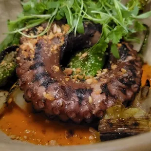 Such a tender tentacle, well paired sauce.