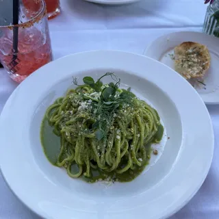 Pistachio Pesto Spaghetti