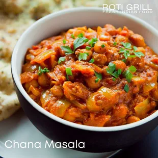 a bowl of chana masala