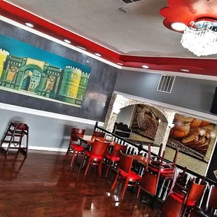 the interior of the restaurant