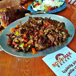 a plate of food on a table