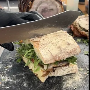 Porchetta sandwich