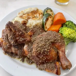 Rotisserie Chicken "Thirty Two", fall off the bone with a complex sauce