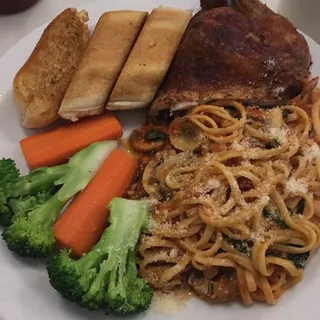 Quarter Chicken Dark Meat & Pasta