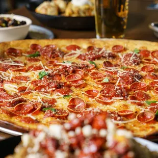a pepperoni pizza