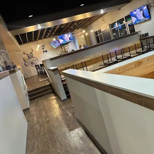 The Inside! Pretty Big and they also have a patio