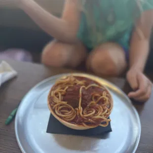 Kids spaghetti and meatball