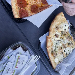 Porchetta Fat Slice and Pepperoni Fat Slice