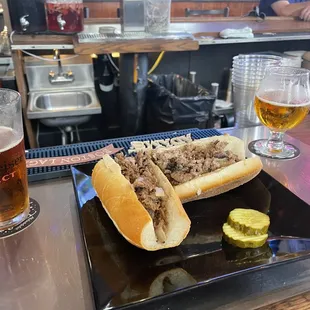 Philly Cheesesteak and beers on tap!