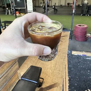 Iced espresso shot