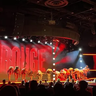 a group of dancers performing on stage