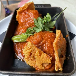a plate of food on a table