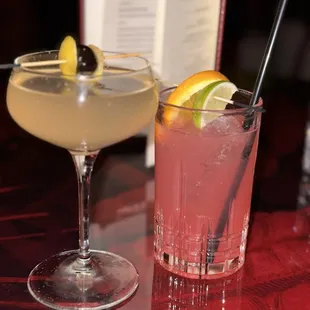 French 75 &amp; Hibiscus Paloma