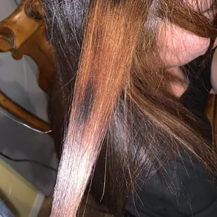 They left her with black spots everywhere!!! And refuse to give her money back so she could go and fix it somewhere else