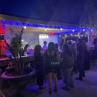 outside