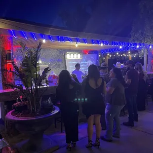 outside