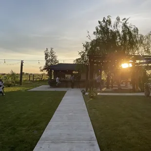 outside