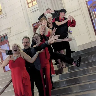 Roughouse striking a pre-performance pose at a private event at The Palladium in Carmel