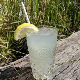 a glass of lemonade