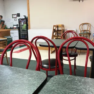 Definitely a family run store, kids are hanging out, running around on their hover scooter.